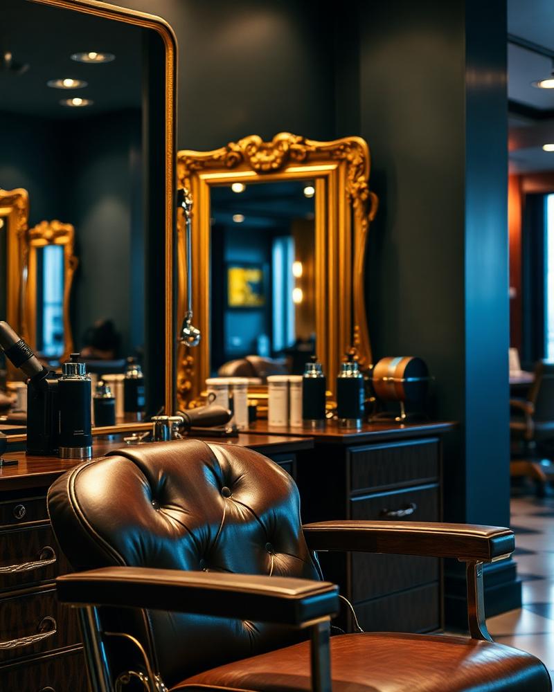 Ambiente interno da barbearia